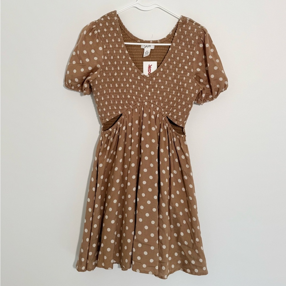 T.J.Maxx Brown and White Textured Dress